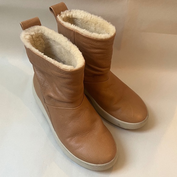 Ecco Ukiuk 2.0 Volluto Leather Shearling Casual Winter Cold Weather Boot Shoes - Picture 8 of 12